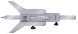 Tesa 00512015 vernier caliper with Vee Bridge ideal for slot depths on cylindrical shafts 5-80mm 