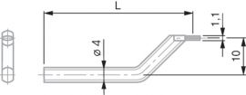 TESA 02660082 Probe with 2 Cylindrical Measuring Faces with Ø 4 mm Mounting Shaft, for FMS Probe, 40 mm Dimension