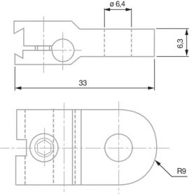 TESA 03240100 fixing bracket with dovetail clamp & cylindrical bore for GT 31 Lever Probe