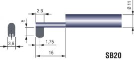 Tesa Rugosurf 10G & 20 SB20 Probe groove of depth 
