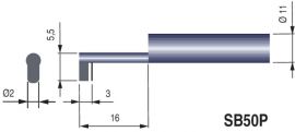 Tesa Rugosurf 90G Probe SB50P for concave surfaces and for measuring at 90° 06960053