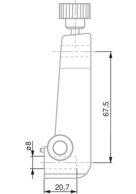 TESA 00760223 Probe Insert Holder for Probe Ø8 mm, 67.5 mm Height